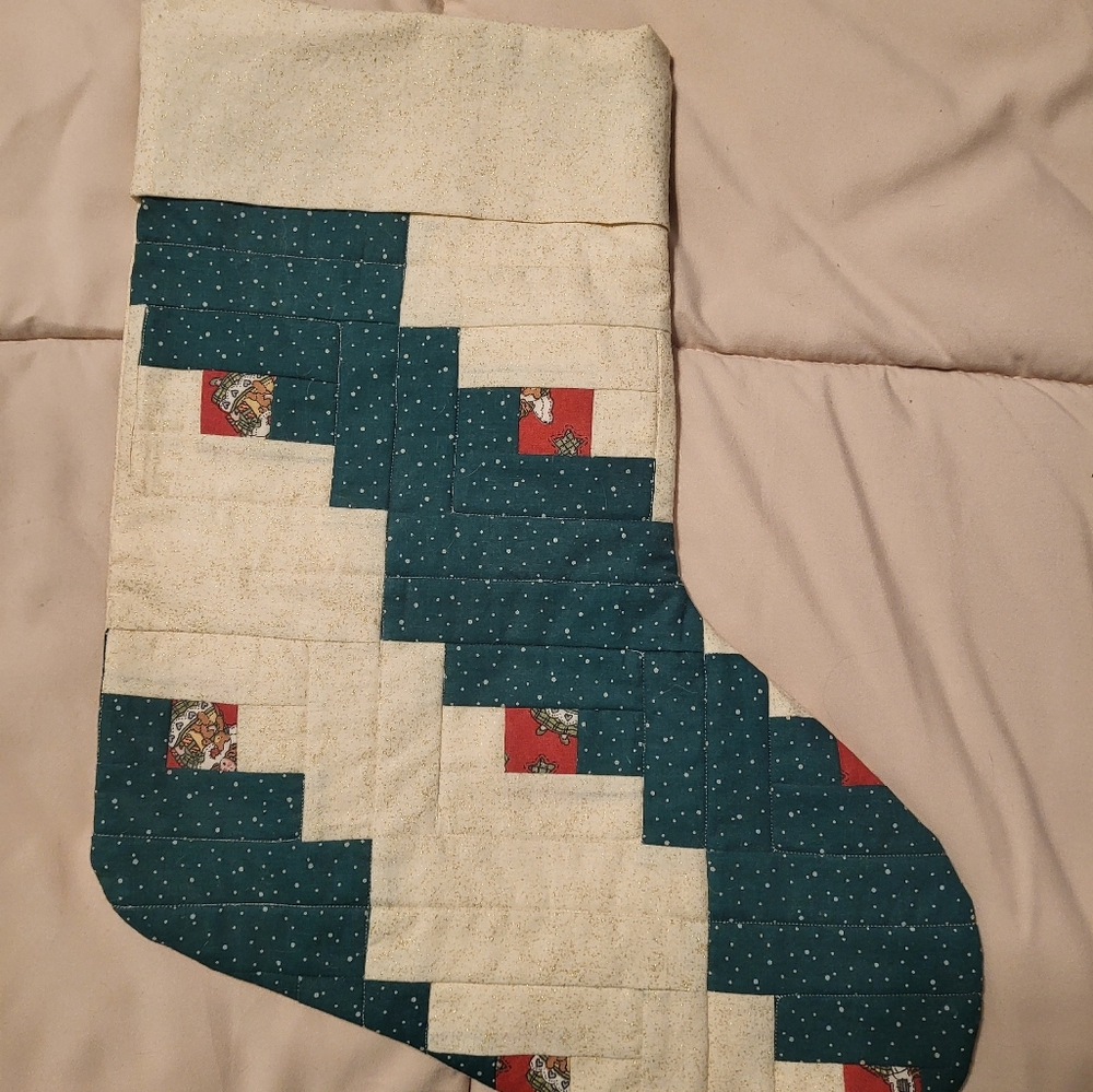 Handmade Patchwork Christmas Stocking